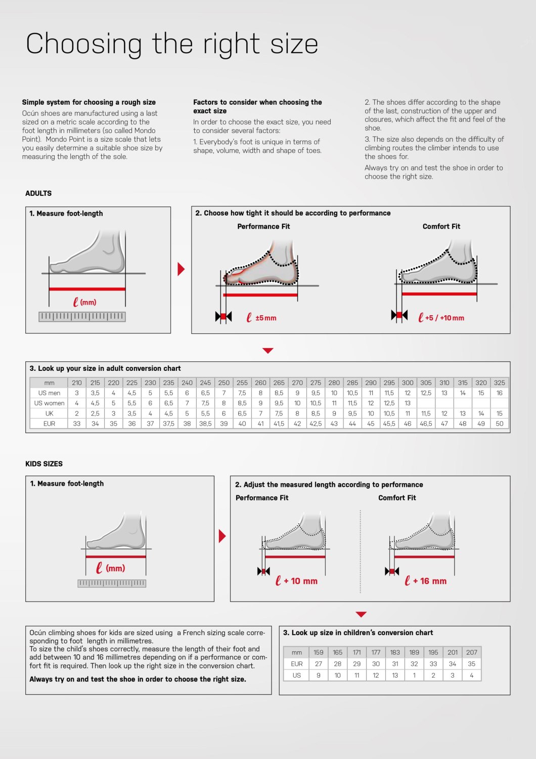 Ocun oxi sale s sizing